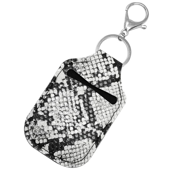 Crystal Avenue Snake Print Hand Sanitizer Holder Keychain - Picture 2 of 10